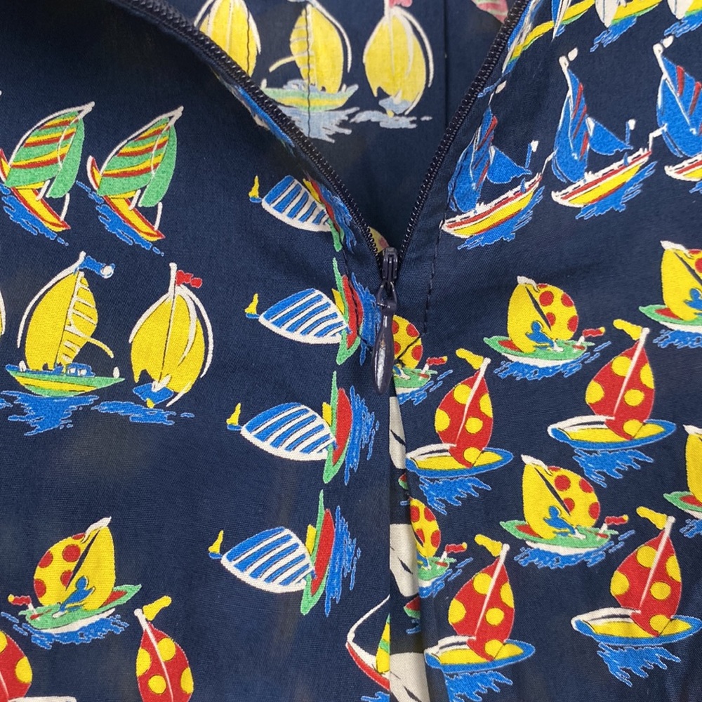 Rare J.Crew 8 Sailboat Skirt Vintage Navy Pleats Side Pockets Back Zipper - Picture 13 of 15